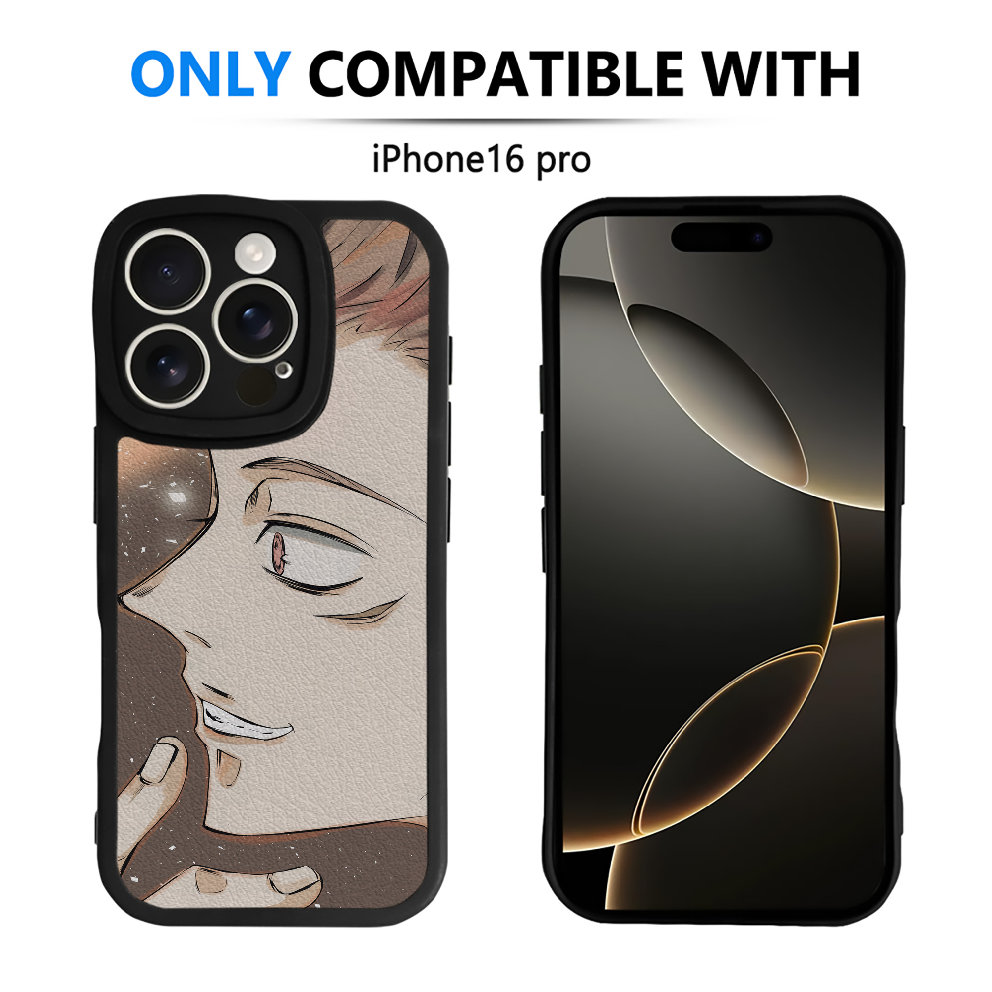 （画像用） 呪術廻戦 Jujutsu Kaisen 【iPhone 16シリーズ対応】シリコンスマホケース（レザー調） 材質：シリコン